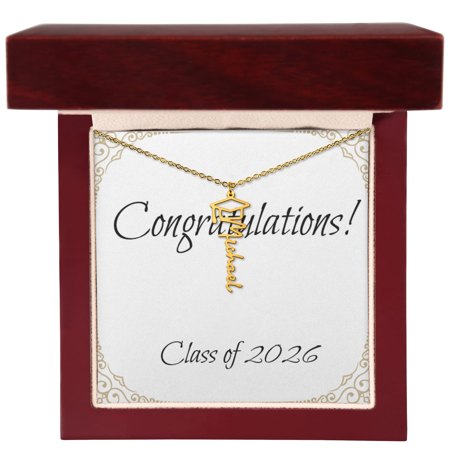 Graduation Name Necklace