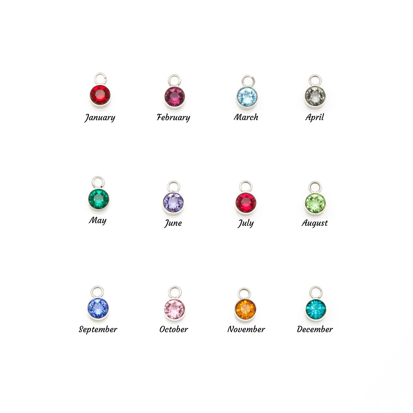 Birthstone Name Necklace
