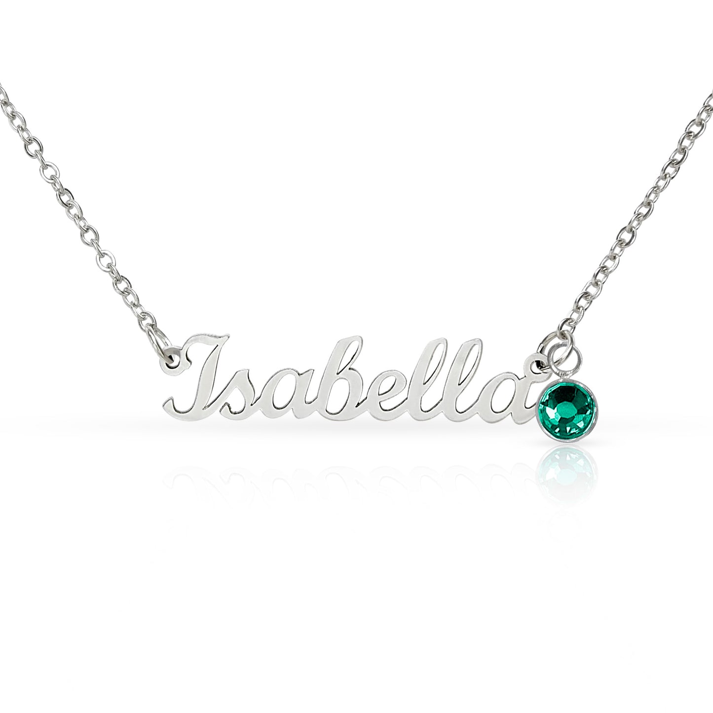 Birthstone Name Necklace