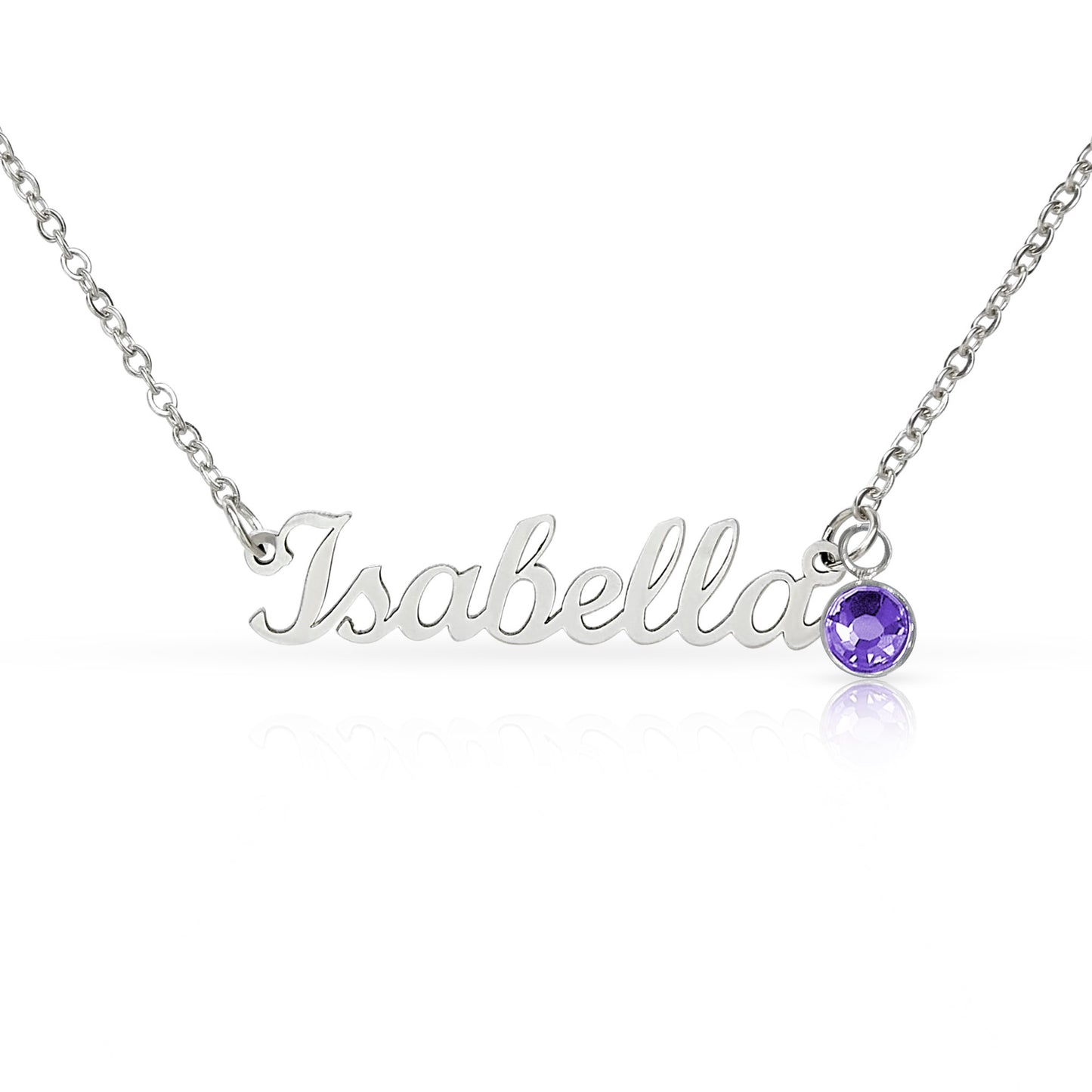 Birthstone Name Necklace