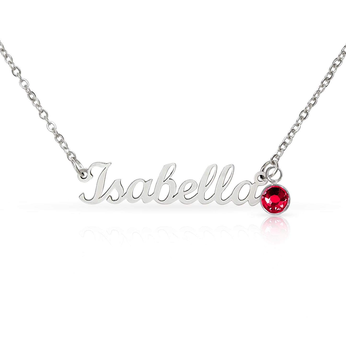 Birthstone Name Necklace