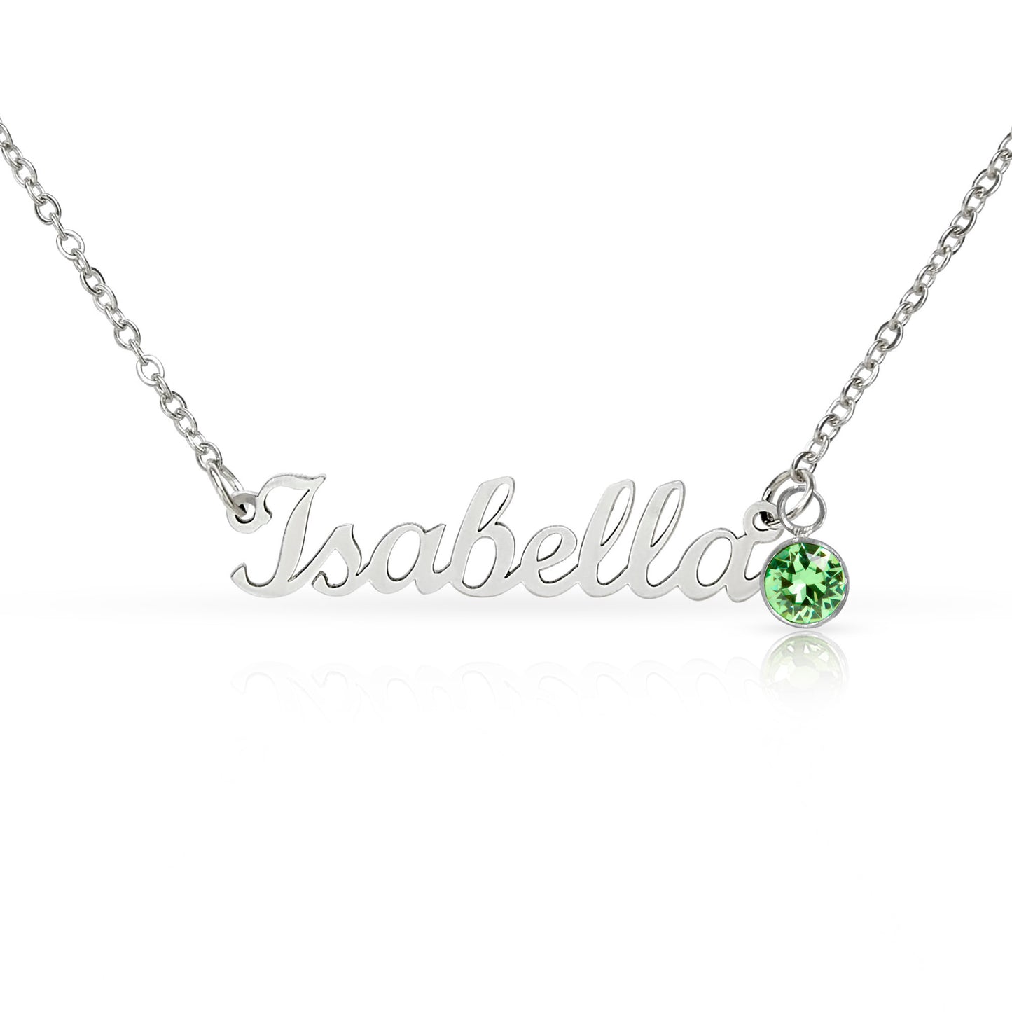 Birthstone Name Necklace