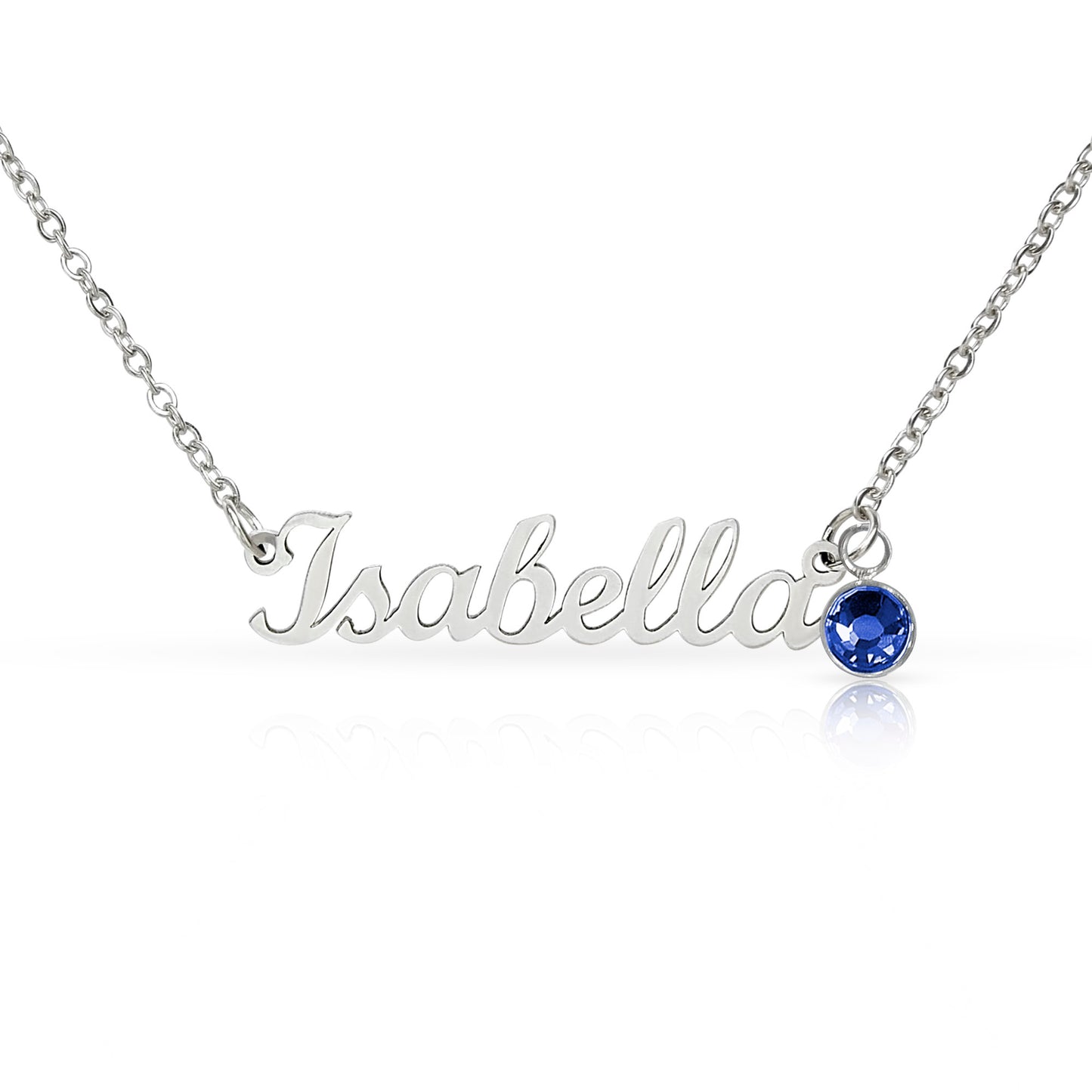 Birthstone Name Necklace