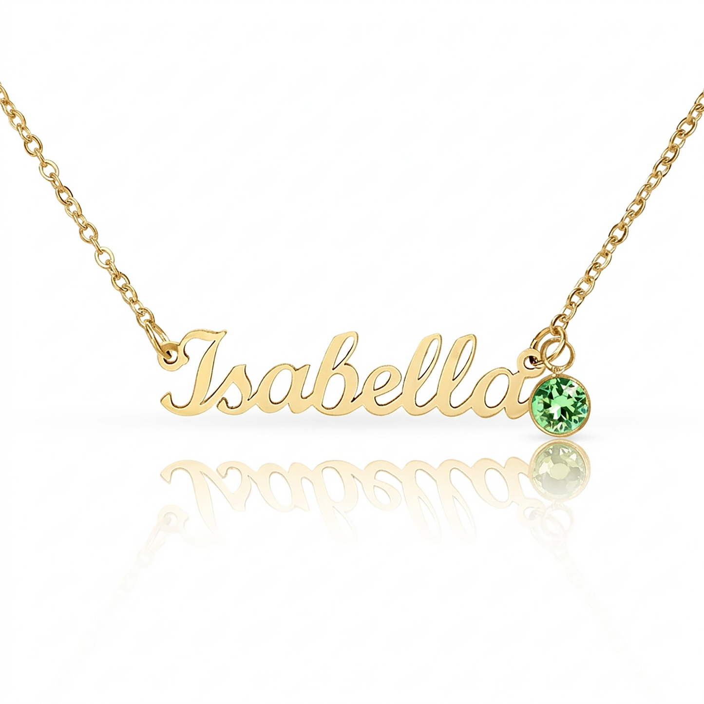Birthstone Name Necklace