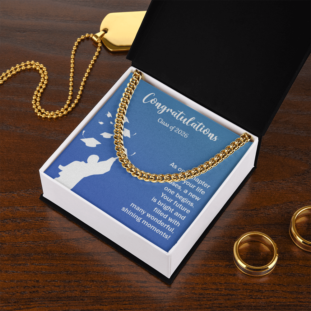 Graduation for Him Cuban Chain Necklace