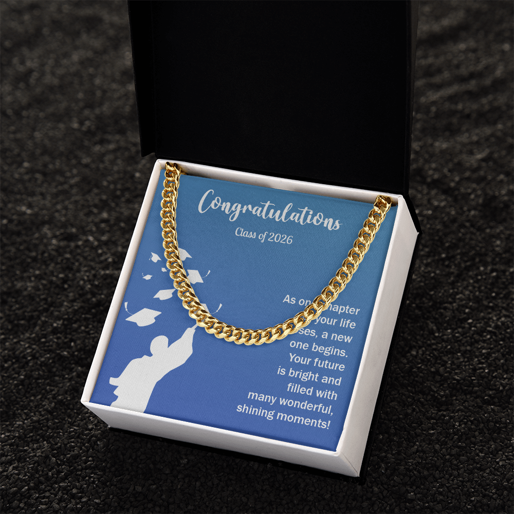 Graduation for Him Cuban Chain Necklace