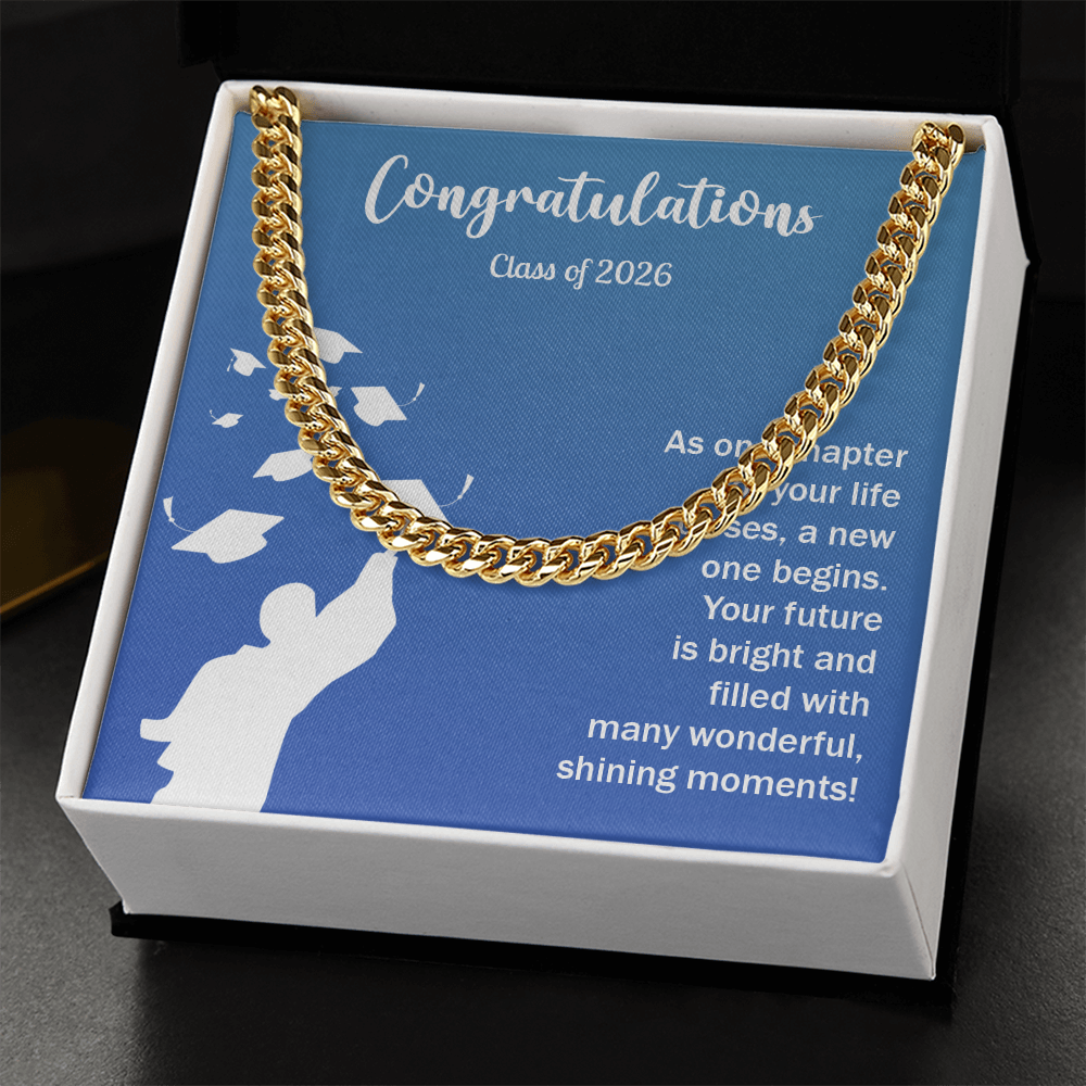 Graduation for Him Cuban Chain Necklace