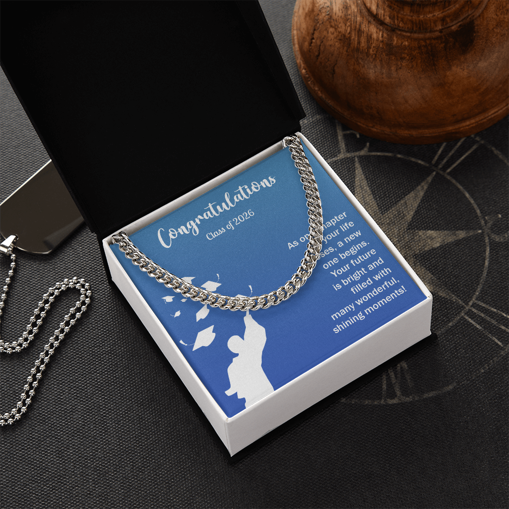 Graduation for Him Cuban Chain Necklace