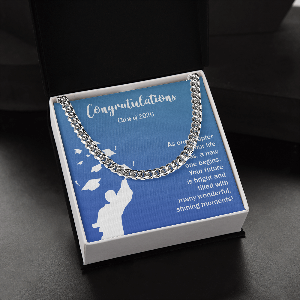 Graduation for Him Cuban Chain Necklace