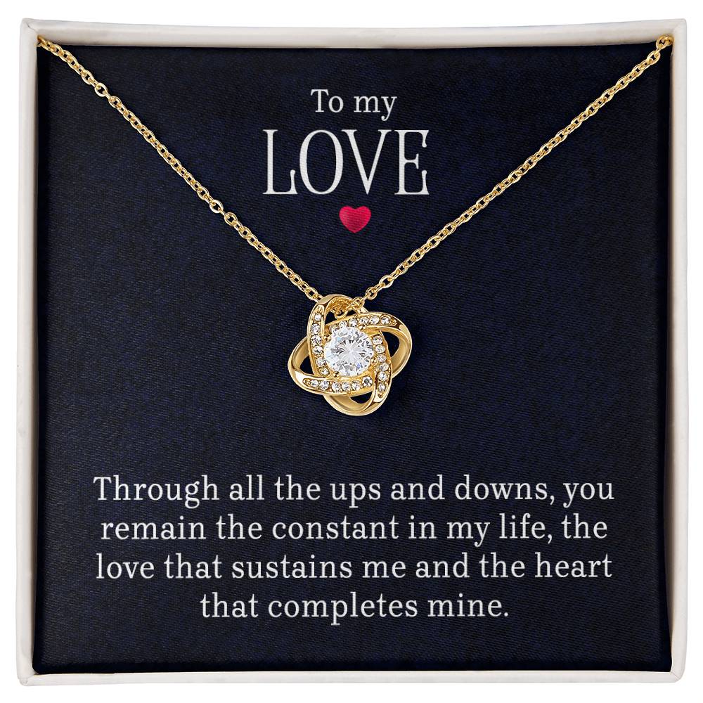To My Love - LoveKnot Necklace