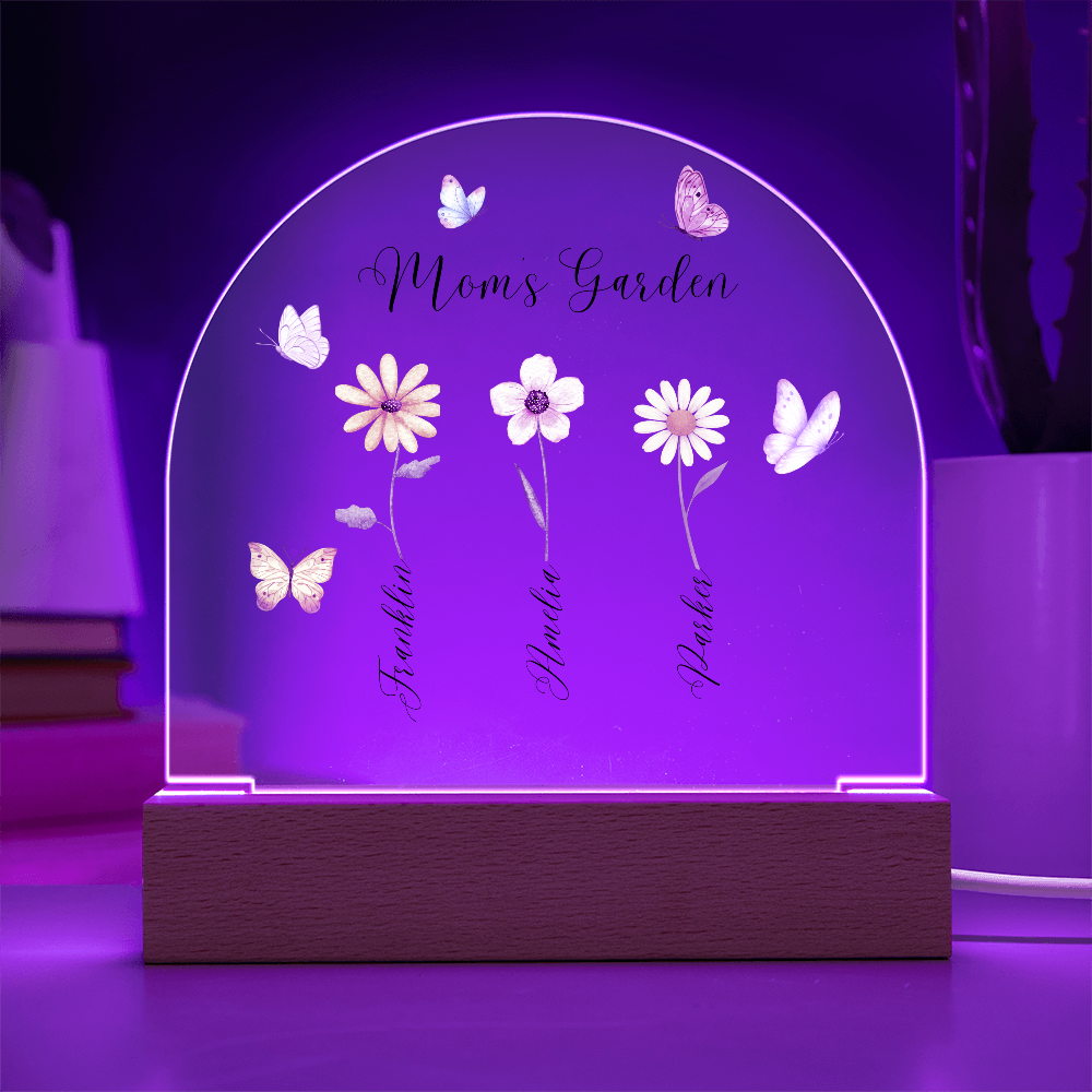 Mom's Garden Acrylic Plaque