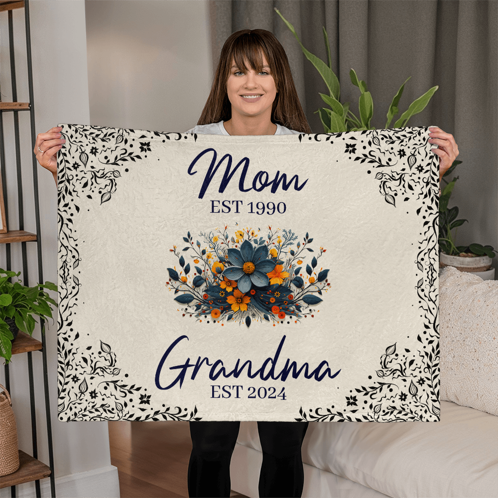 Promoted to Grandma Mink Touch Blanket