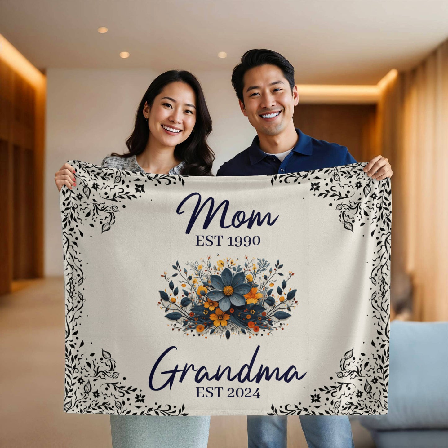 Promoted to Grandma Mink Touch Blanket