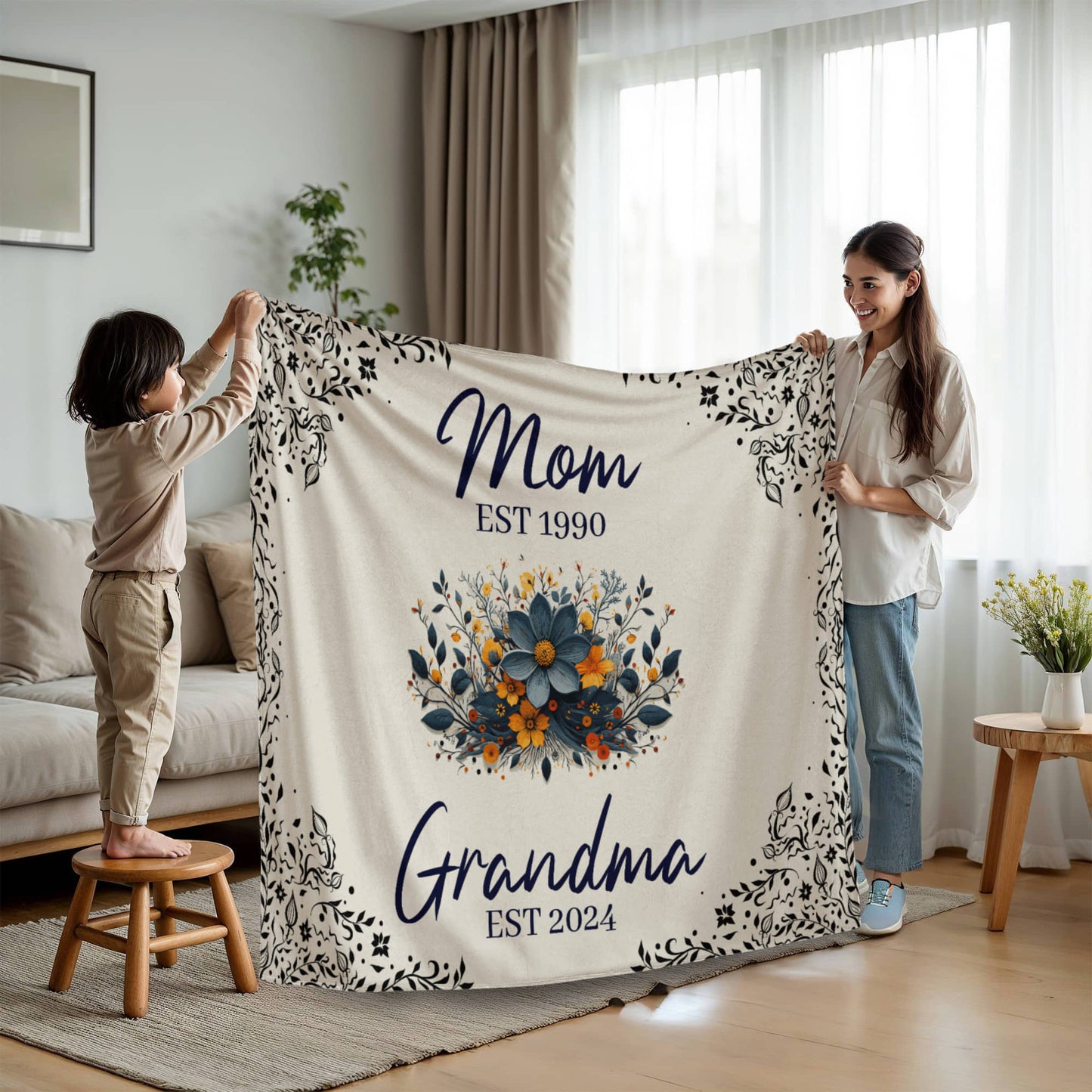 Promoted to Grandma Mink Touch Blanket