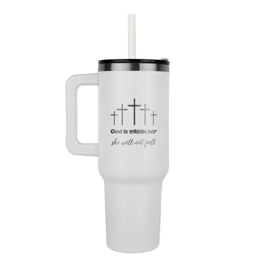 She Will Not Fall  Faith Tumbler