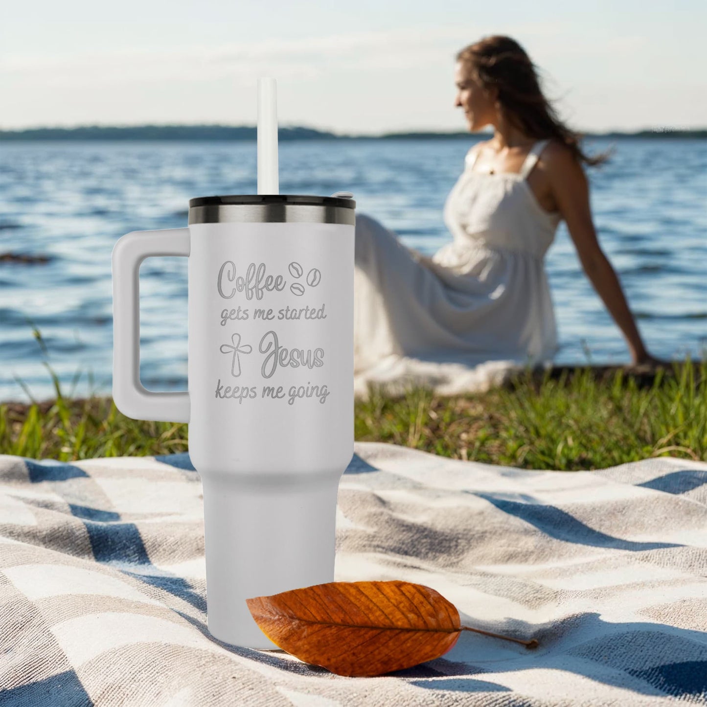 Coffee and Jesus Cross Tumbler