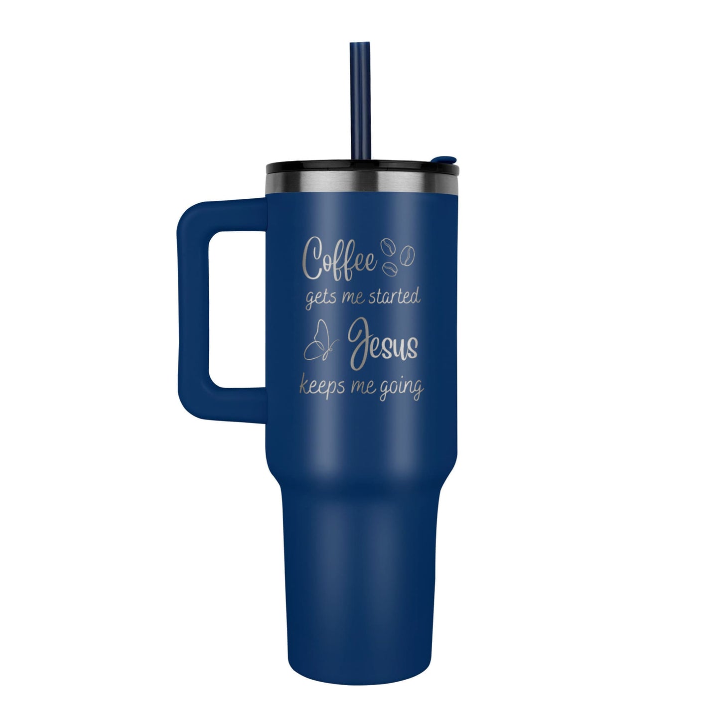 Coffee and Jesus Butterfly Tumbler