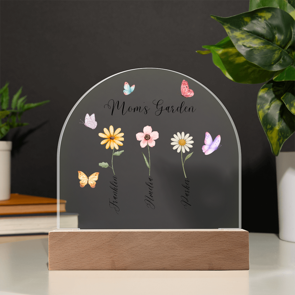 Mom's Garden Acrylic Plaque