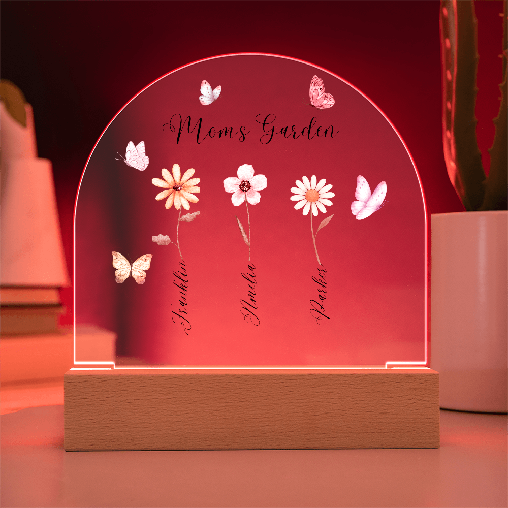 Mom's Garden Acrylic Plaque