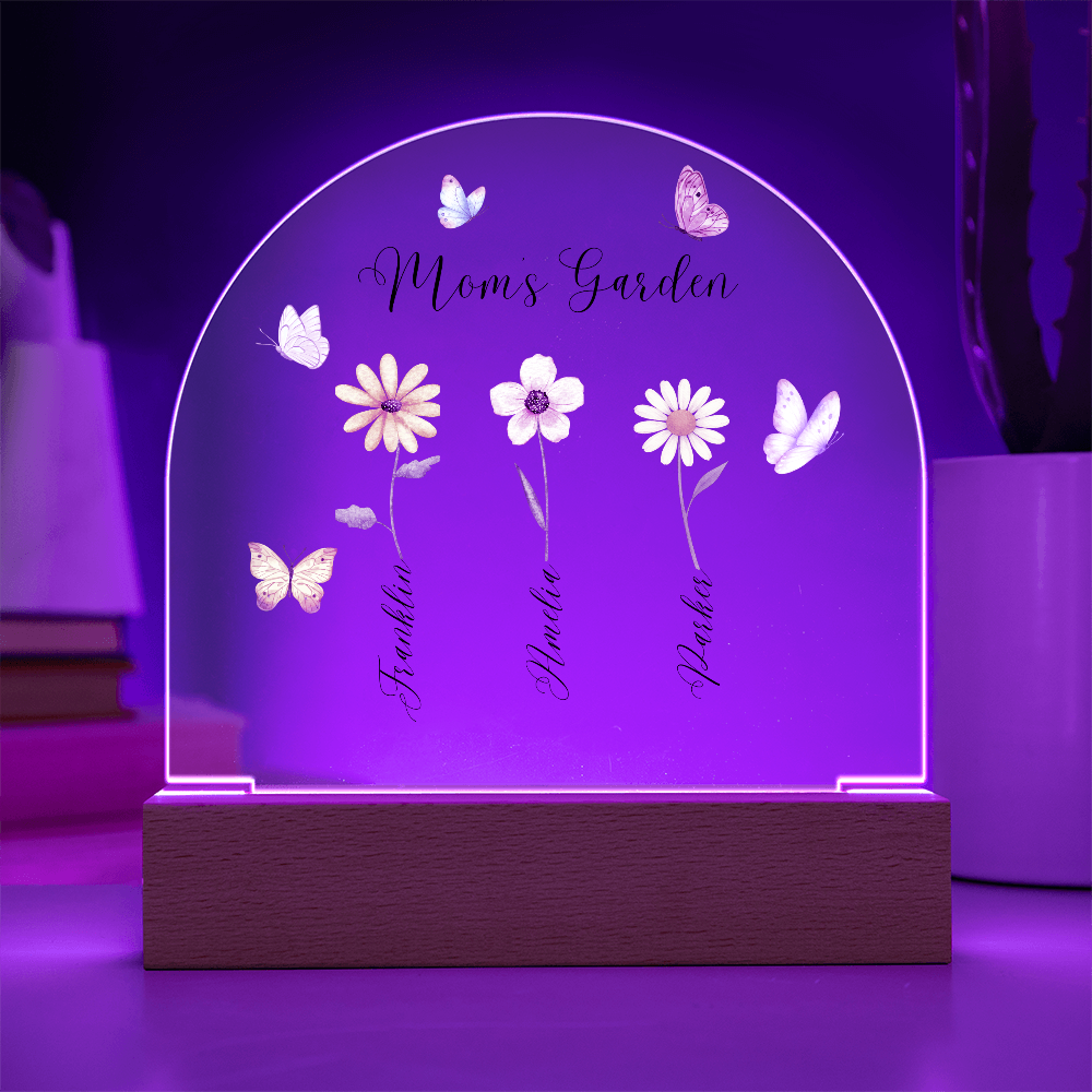 Mom's Garden Acrylic Plaque