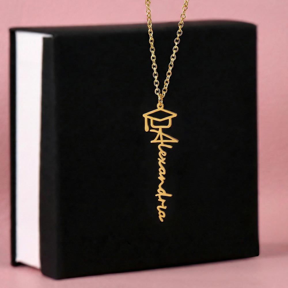 Grad Necklace Custom Name