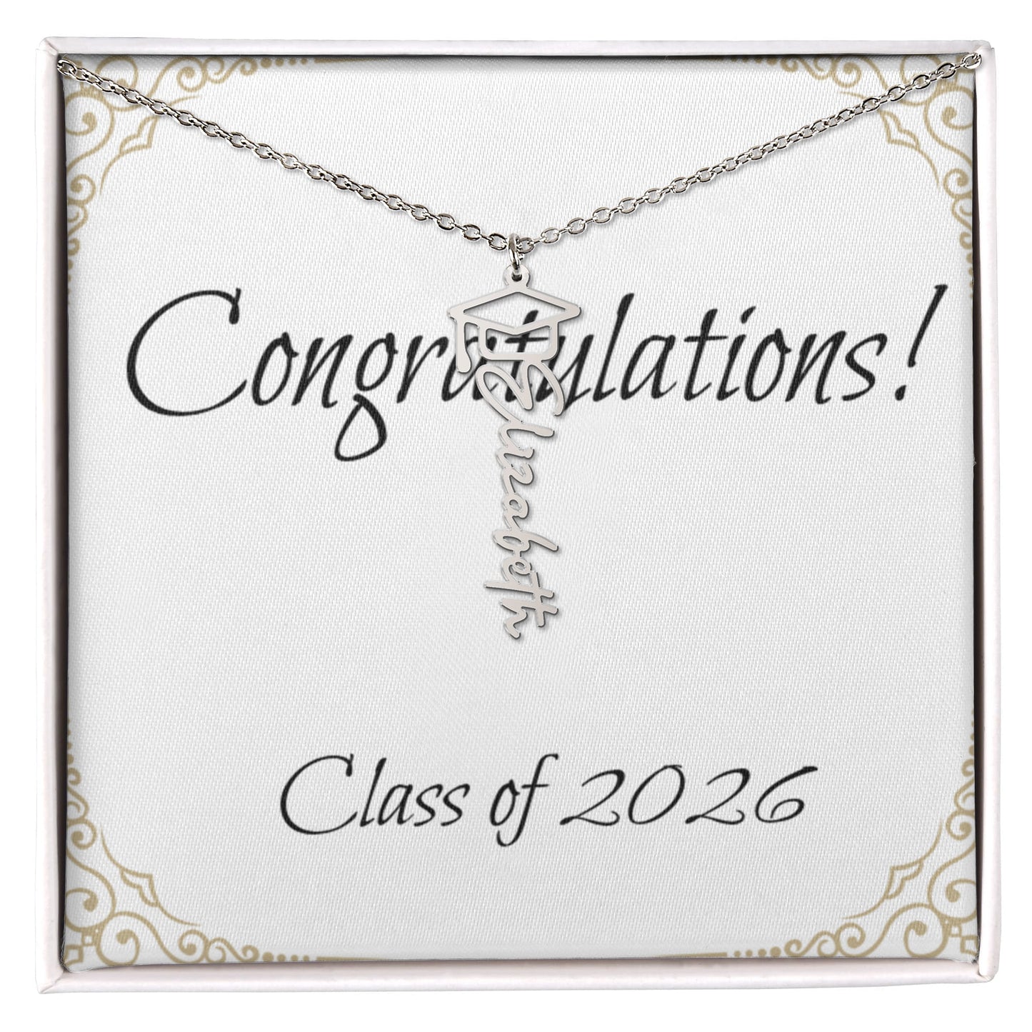 Graduation Name Necklace