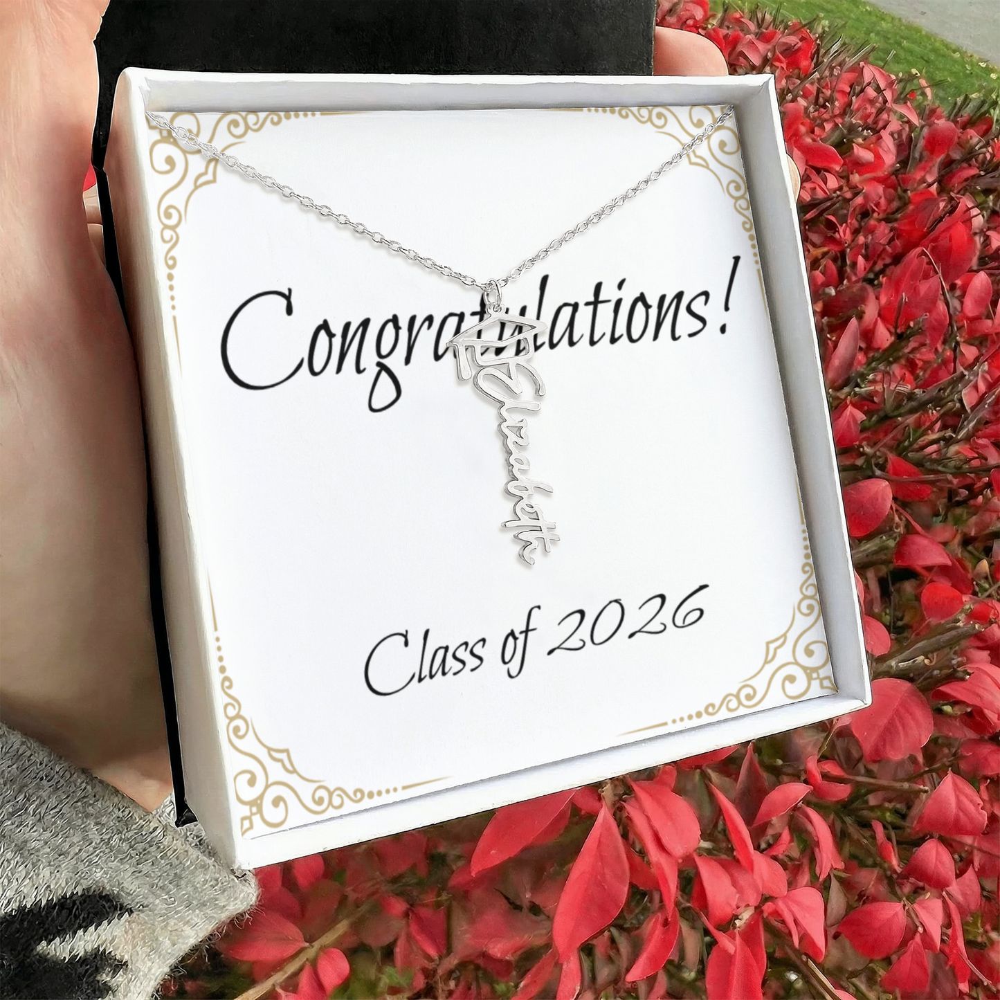 Graduation Name Necklace