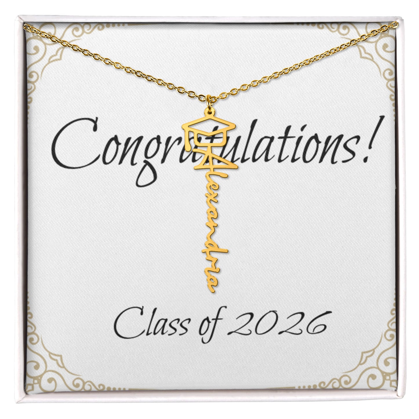 Graduation Name Necklace