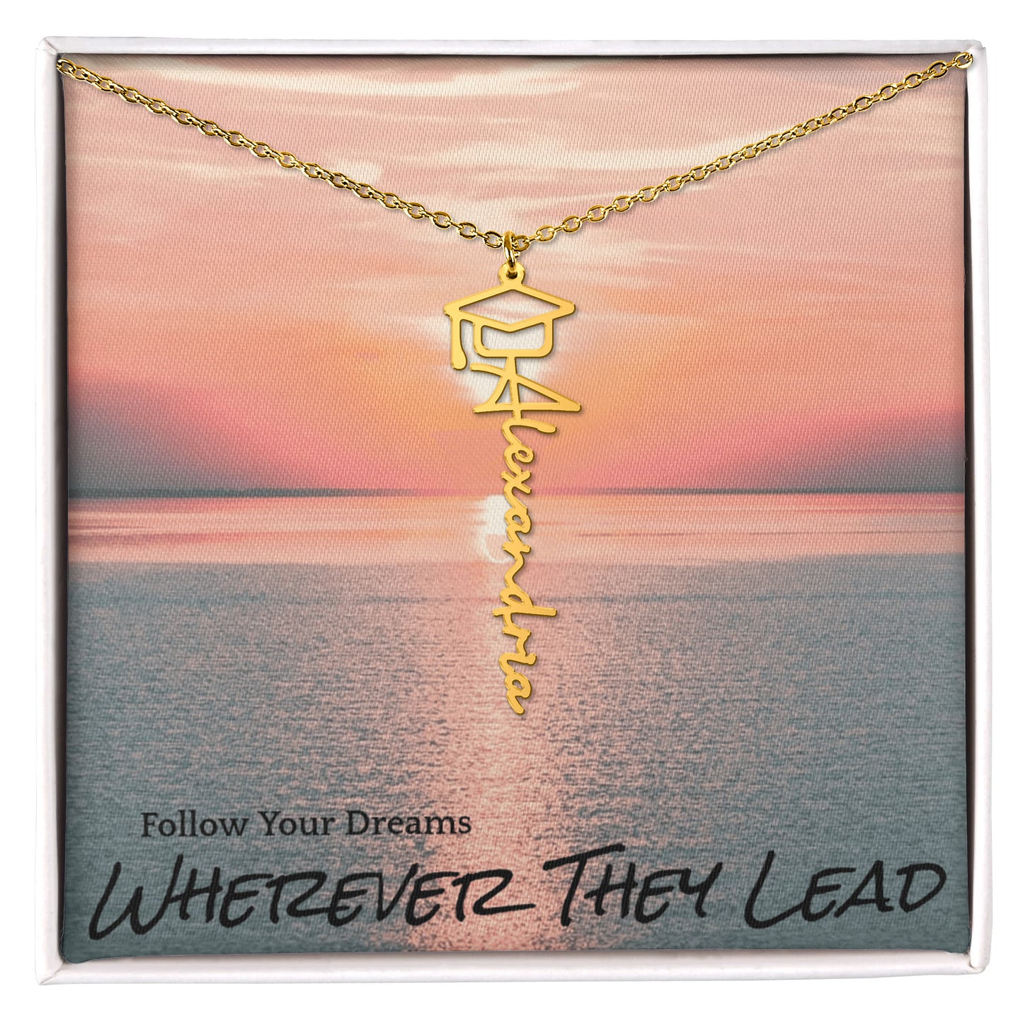 Follow Your Dreams Graduation Necklace